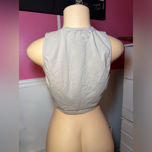 Women's White Crop Top - Picture 3 of 5